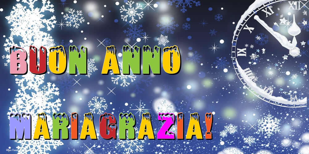 Cartoline di Buon Anno - Neve | Buon Anno Mariagrazia!
