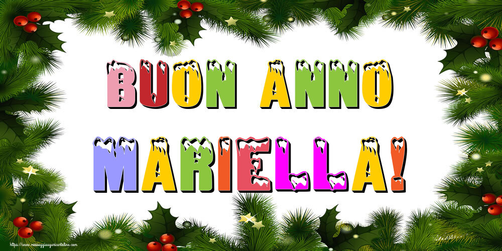 Cartoline di Buon Anno - Buon Anno Mariella!