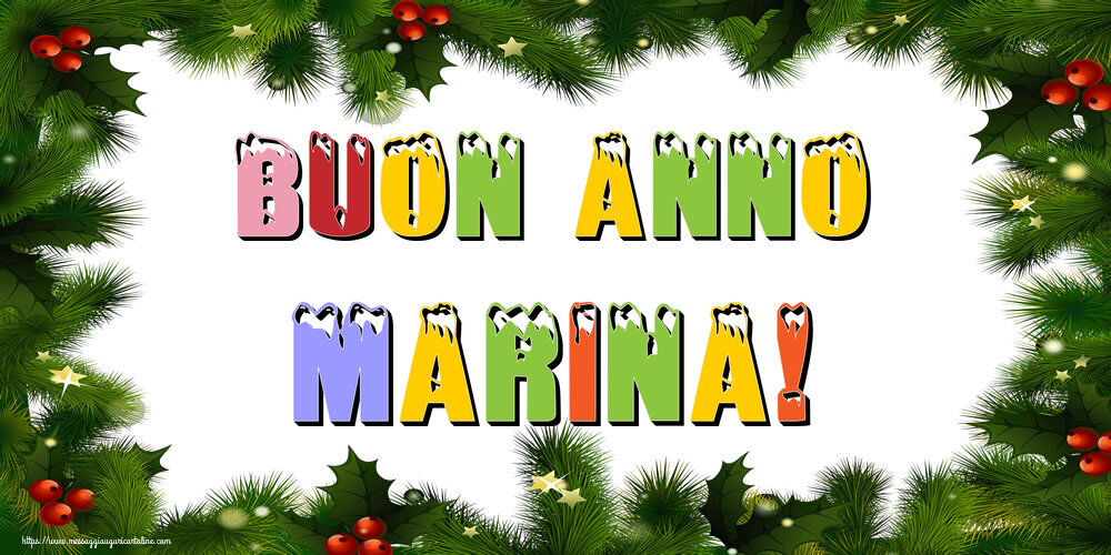 Cartoline di Buon Anno - Buon Anno Marina!