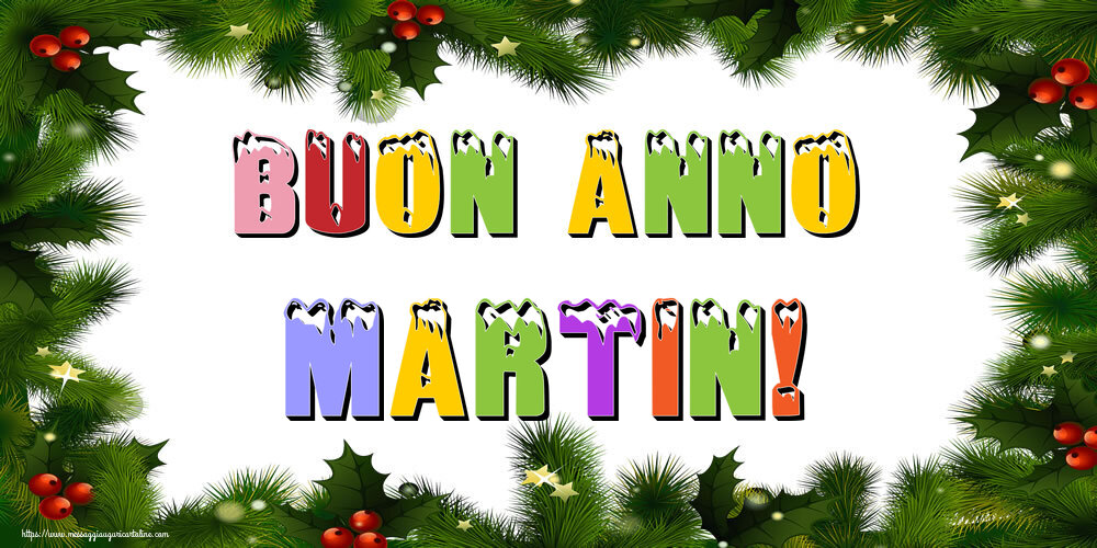 Cartoline di Buon Anno - Albero Di Natale & Palle Di Natale | Buon Anno Martin!