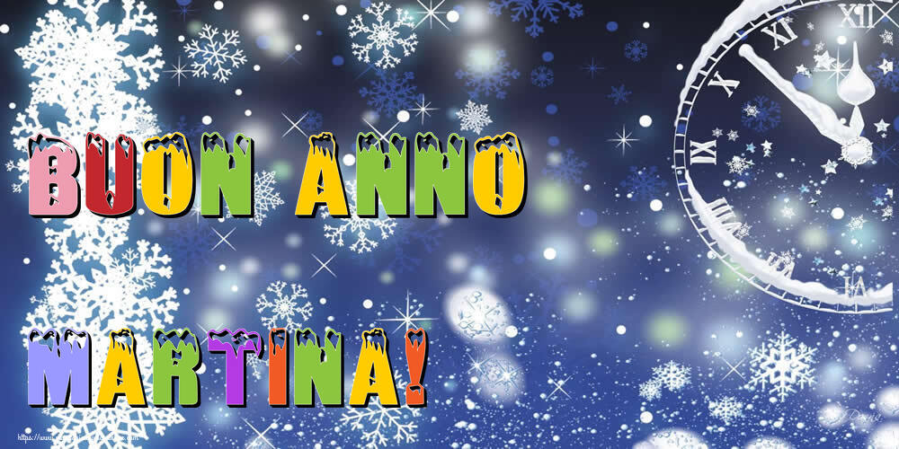 Cartoline di Buon Anno - Neve | Buon Anno Martina!