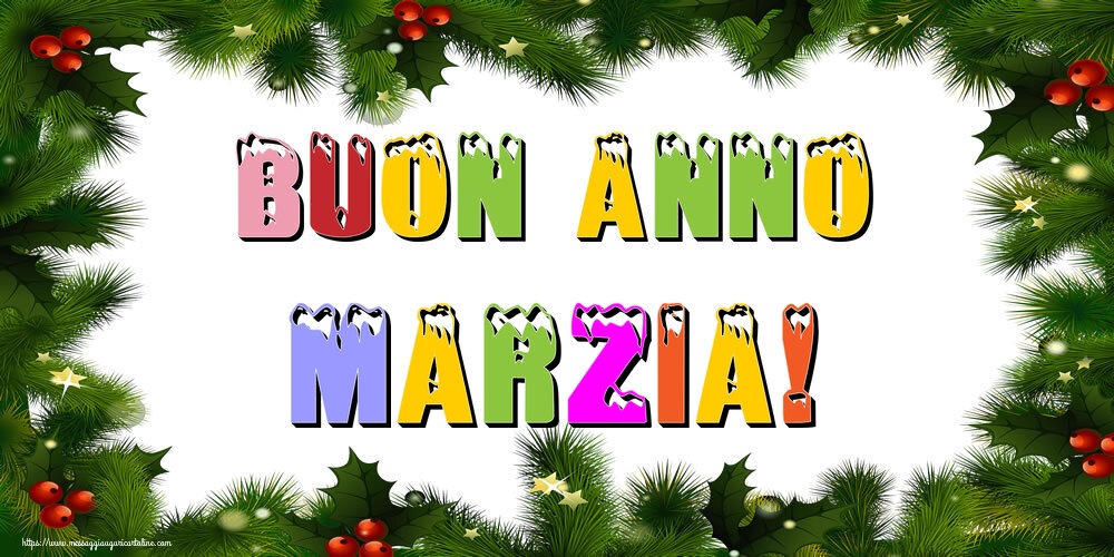  Cartoline di Buon Anno - Albero Di Natale & Palle Di Natale | Buon Anno Marzia!