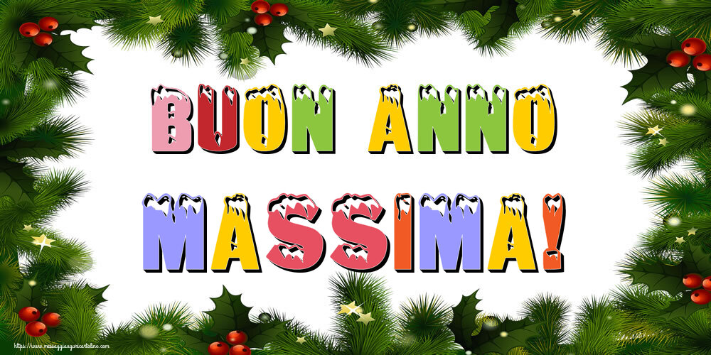 Cartoline di Buon Anno - Buon Anno Massima!