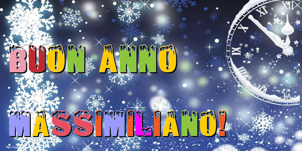 Cartoline di Buon Anno - Neve | Buon Anno Massimiliano!