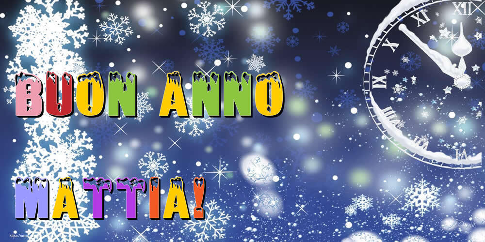 Cartoline di Buon Anno - Neve | Buon Anno Mattia!