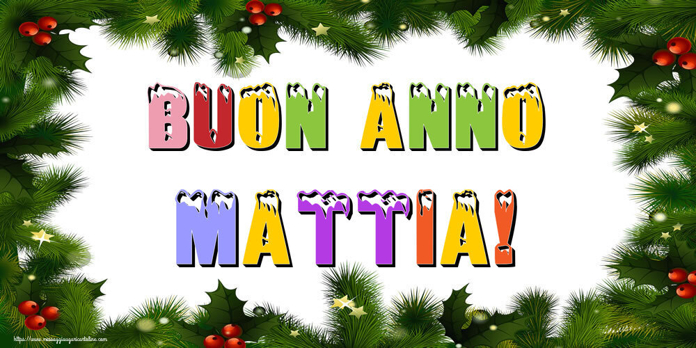  Cartoline di Buon Anno - Albero Di Natale & Palle Di Natale | Buon Anno Mattia!