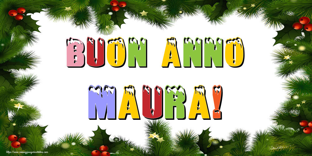  Cartoline di Buon Anno - Albero Di Natale & Palle Di Natale | Buon Anno Maura!
