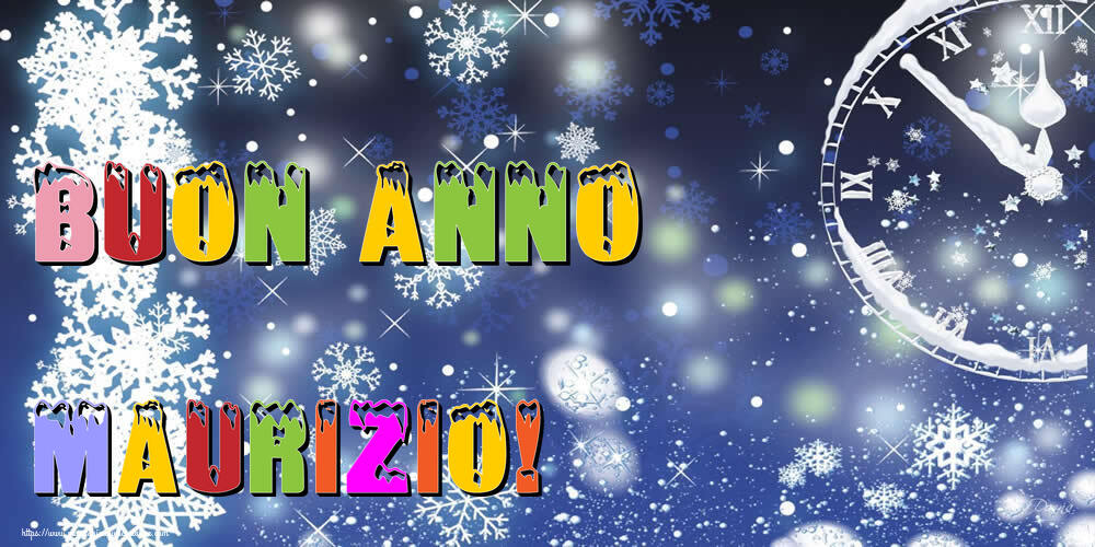 Cartoline di Buon Anno - Neve | Buon Anno Maurizio!
