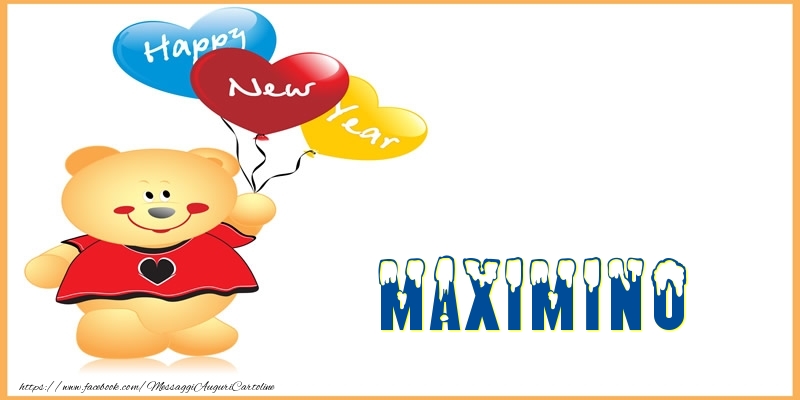 Cartoline di Buon Anno - Animali & Palloncini | Happy New Year Maximino!