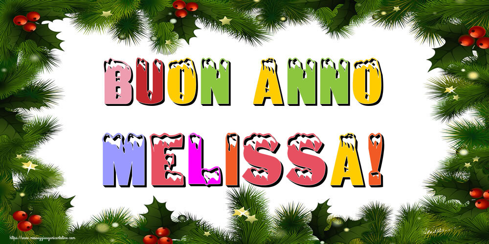 Cartoline di Buon Anno - Buon Anno Melissa!