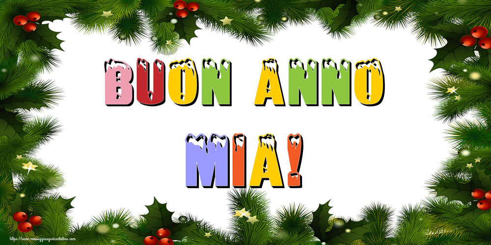 Cartoline di Buon Anno - Albero Di Natale & Palle Di Natale | Buon Anno Mia!