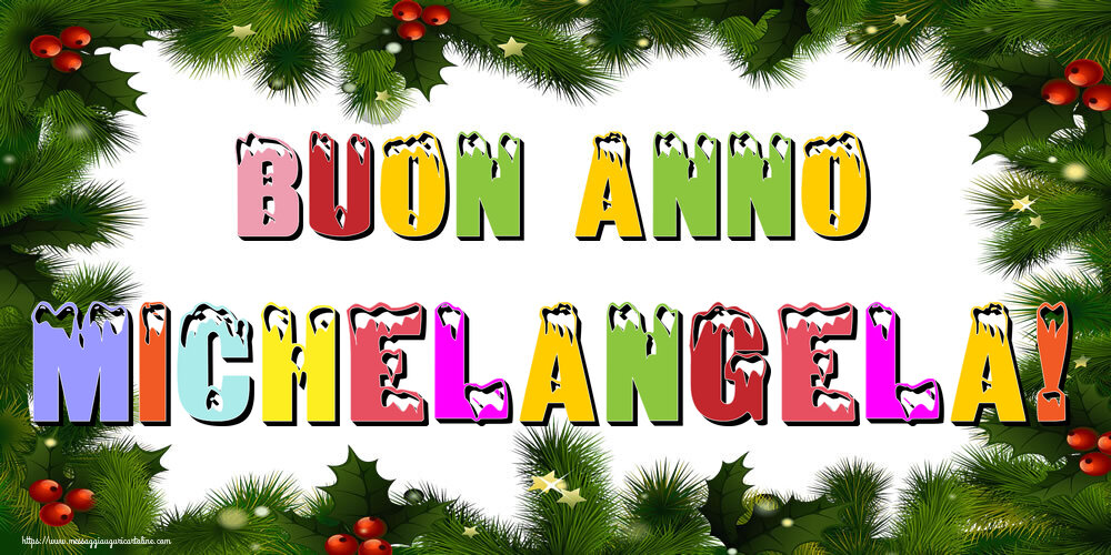 Cartoline di Buon Anno - Albero Di Natale & Palle Di Natale | Buon Anno Michelangela!