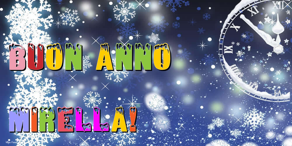 Cartoline di Buon Anno - Neve | Buon Anno Mirella!