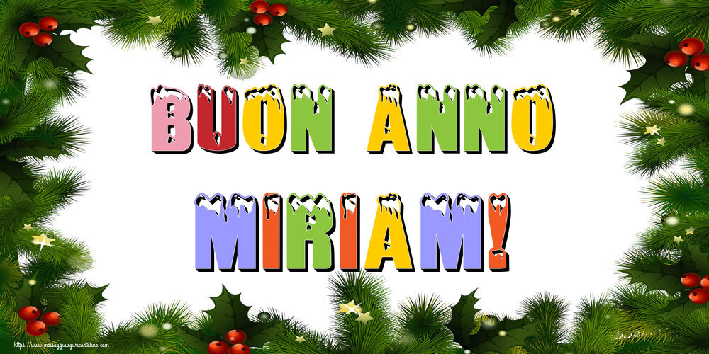 Cartoline di Buon Anno - Albero Di Natale & Palle Di Natale | Buon Anno Miriam!