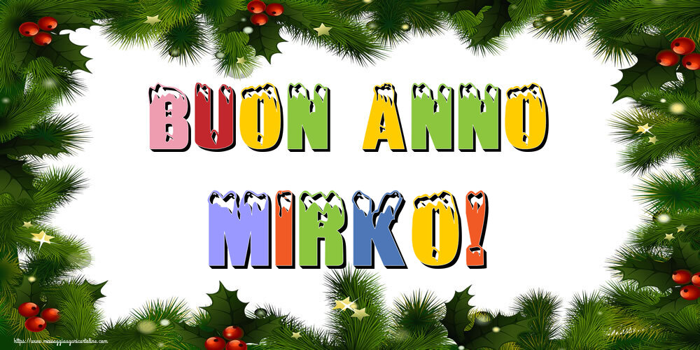 Cartoline di Buon Anno - Albero Di Natale & Palle Di Natale | Buon Anno Mirko!
