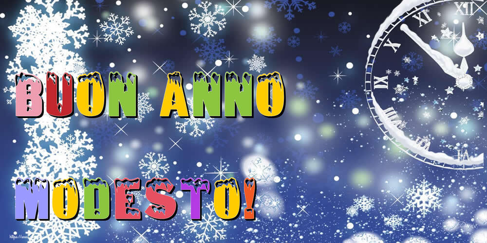 Cartoline di Buon Anno - Neve | Buon Anno Modesto!