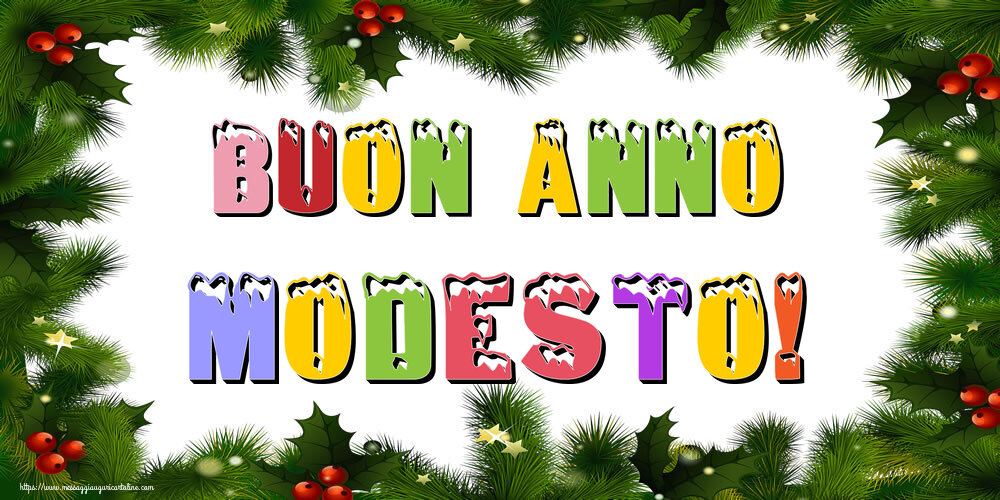 Cartoline di Buon Anno - Buon Anno Modesto!