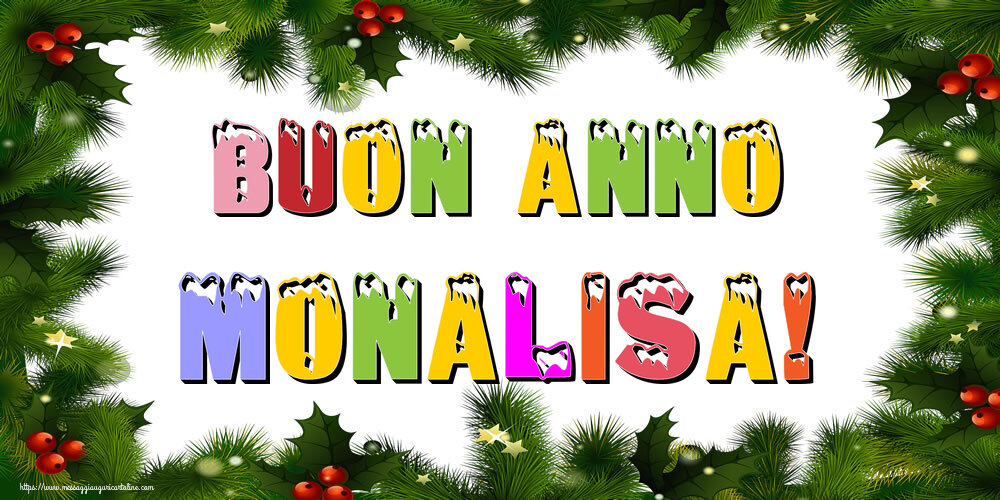 Cartoline di Buon Anno - Albero Di Natale & Palle Di Natale | Buon Anno Monalisa!