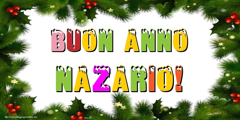 Cartoline di Buon Anno - Albero Di Natale & Palle Di Natale | Buon Anno Nazario!