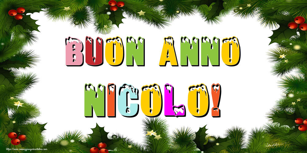 Cartoline di Buon Anno - Buon Anno Nicolo!