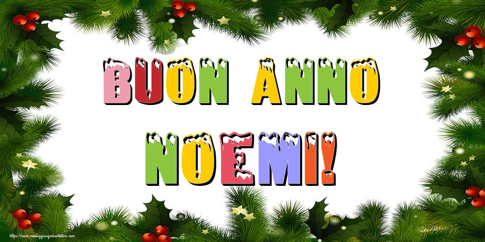 Cartoline di Buon Anno - Albero Di Natale & Palle Di Natale | Buon Anno Noemi!