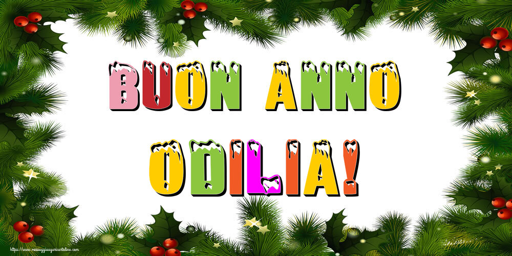 Cartoline di Buon Anno - Albero Di Natale & Palle Di Natale | Buon Anno Odilia!