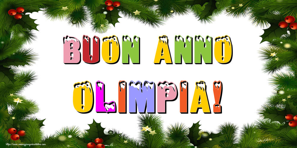 Cartoline di Buon Anno - Buon Anno Olimpia!