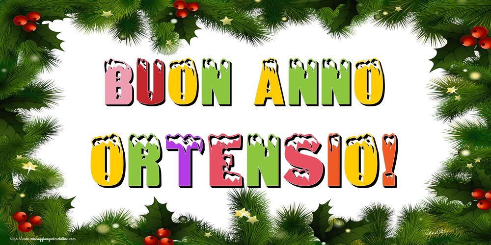 Cartoline di Buon Anno - Albero Di Natale & Palle Di Natale | Buon Anno Ortensio!