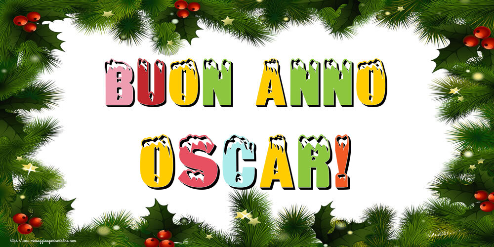 Cartoline di Buon Anno - Buon Anno Oscar!