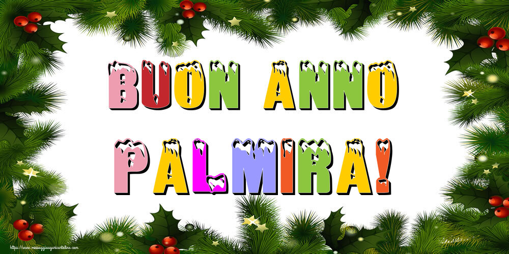 Cartoline di Buon Anno - Albero Di Natale & Palle Di Natale | Buon Anno Palmira!