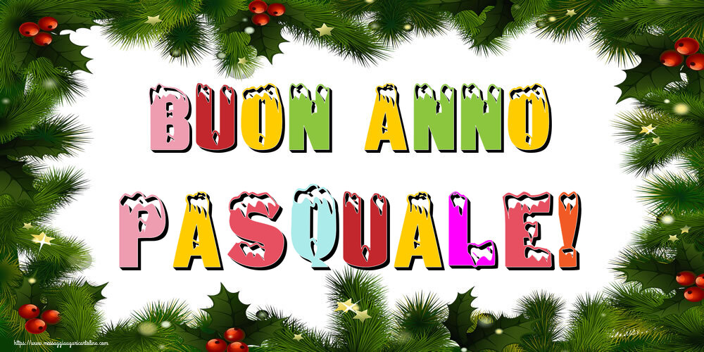 Cartoline di Buon Anno - Albero Di Natale & Palle Di Natale | Buon Anno Pasquale!