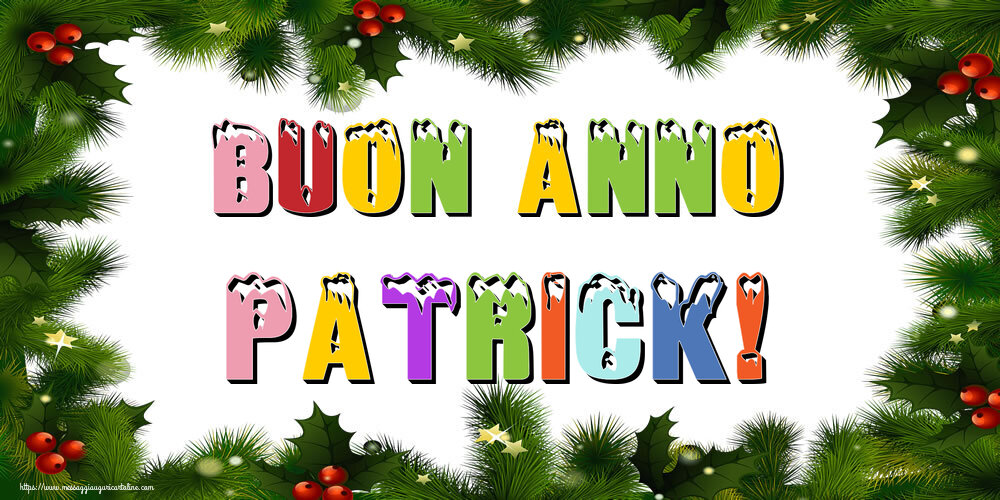 Cartoline di Buon Anno - Albero Di Natale & Palle Di Natale | Buon Anno Patrick!
