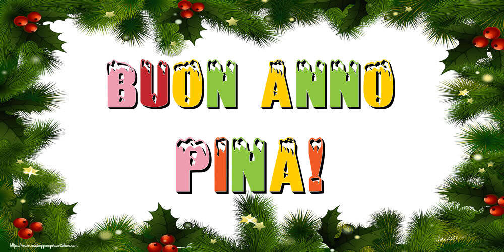 Cartoline di Buon Anno - Buon Anno Pina!