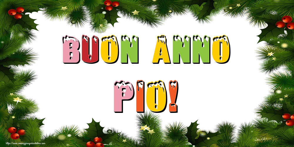 Cartoline di Buon Anno - Albero Di Natale & Palle Di Natale | Buon Anno Pio!