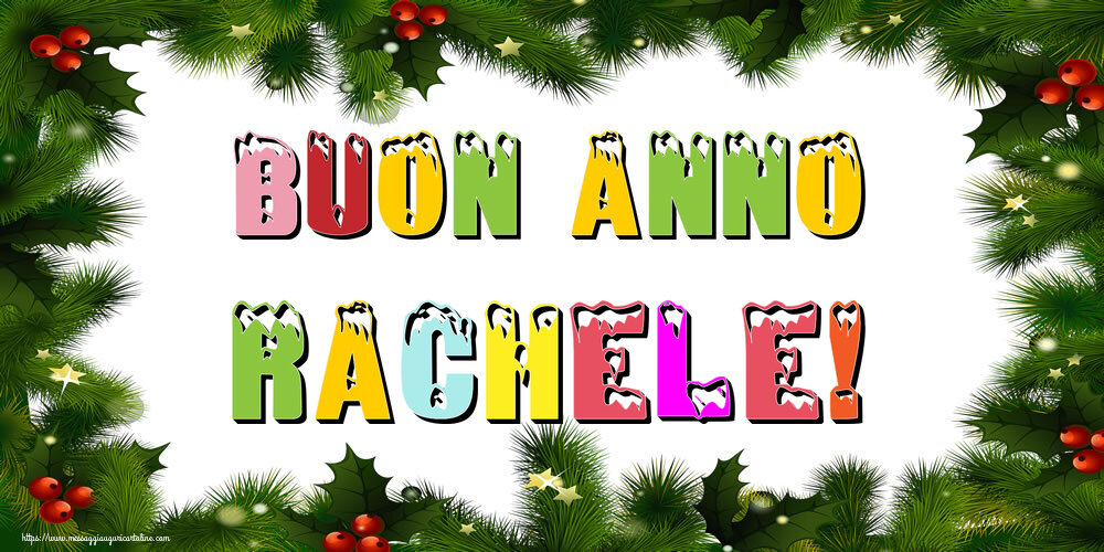 Cartoline di Buon Anno - Albero Di Natale & Palle Di Natale | Buon Anno Rachele!