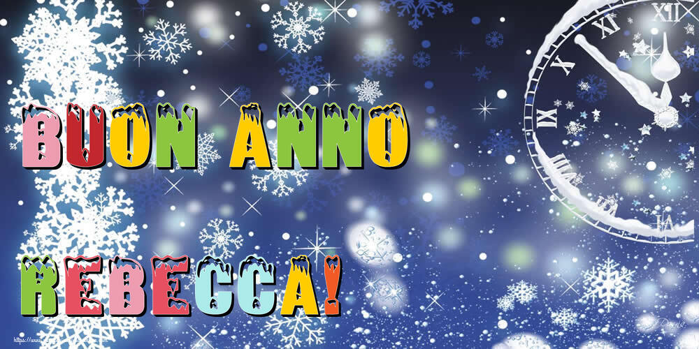 Cartoline di Buon Anno - Neve | Buon Anno Rebecca!