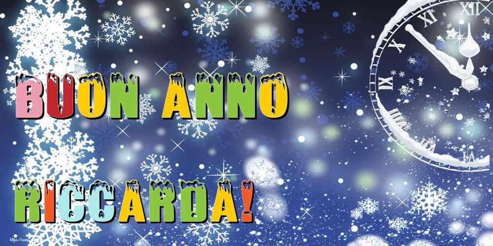 Cartoline di Buon Anno - Neve | Buon Anno Riccarda!