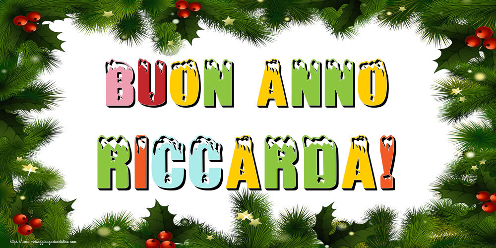 Cartoline di Buon Anno - Buon Anno Riccarda!