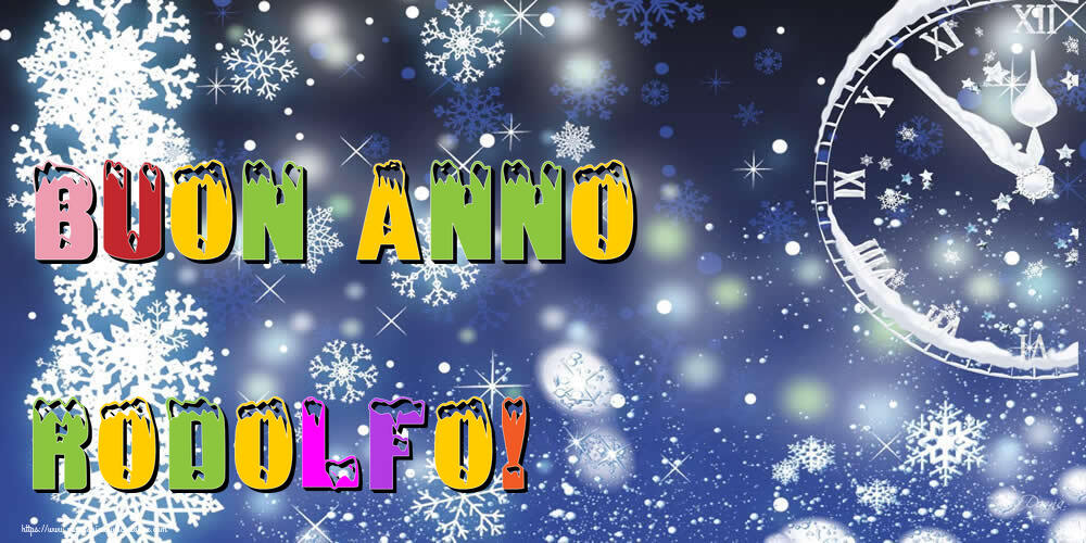 Cartoline di Buon Anno - Neve | Buon Anno Rodolfo!