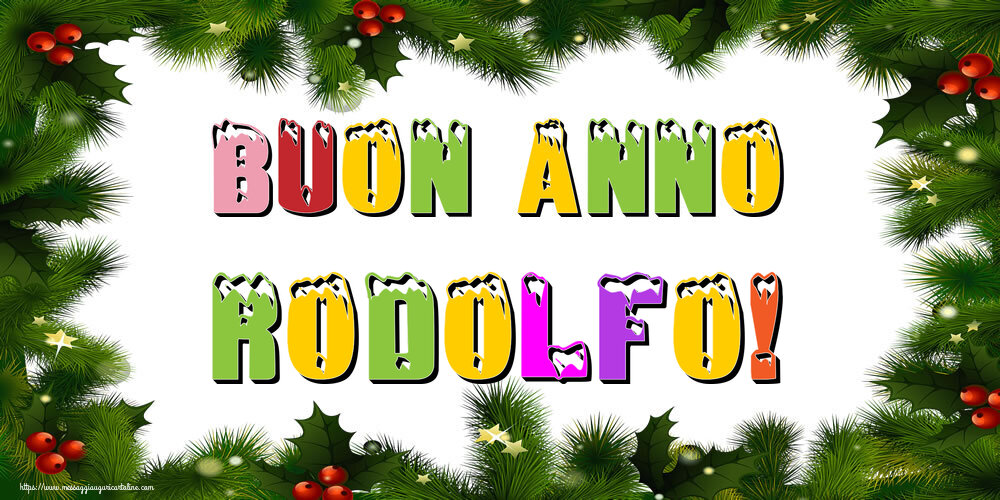  Cartoline di Buon Anno - Albero Di Natale & Palle Di Natale | Buon Anno Rodolfo!