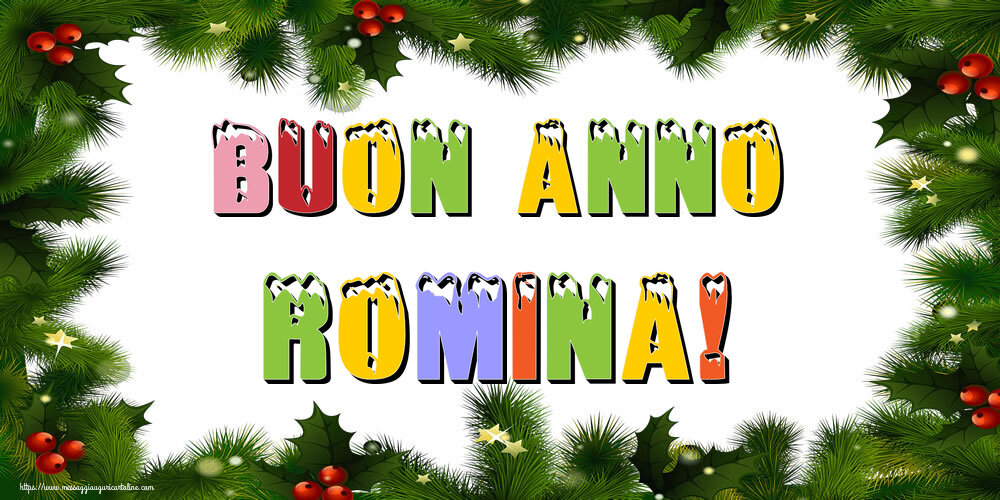 Cartoline di Buon Anno - Albero Di Natale & Palle Di Natale | Buon Anno Romina!
