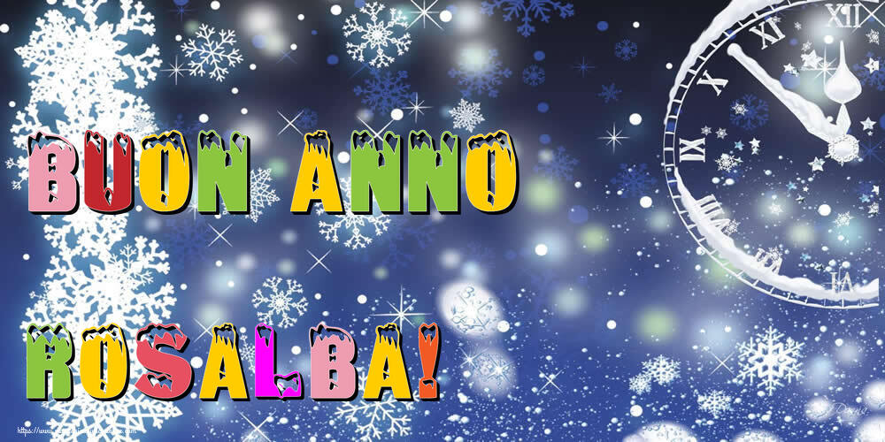 Cartoline di Buon Anno - Neve | Buon Anno Rosalba!