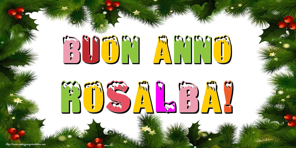 Cartoline di Buon Anno - Albero Di Natale & Palle Di Natale | Buon Anno Rosalba!