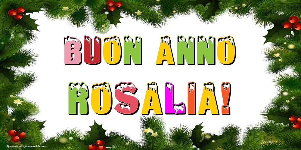 Cartoline di Buon Anno - Albero Di Natale & Palle Di Natale | Buon Anno Rosalia!