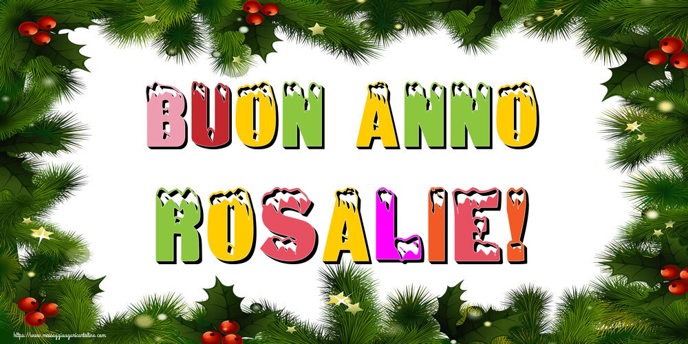 Cartoline di Buon Anno - Albero Di Natale & Palle Di Natale | Buon Anno Rosalie!