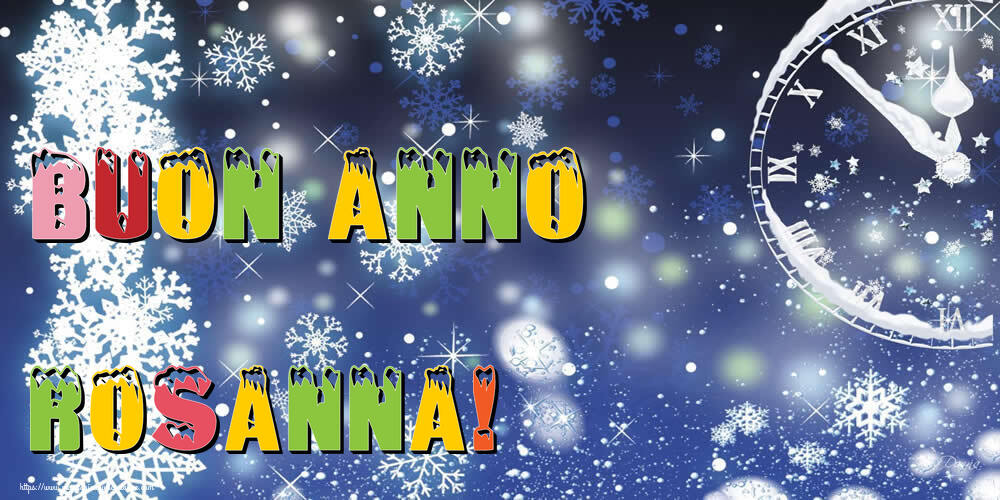Cartoline di Buon Anno - Neve | Buon Anno Rosanna!