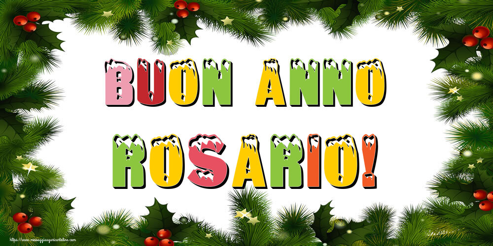 Cartoline di Buon Anno - Albero Di Natale & Palle Di Natale | Buon Anno Rosario!