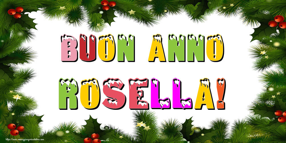 Cartoline di Buon Anno - Albero Di Natale & Palle Di Natale | Buon Anno Rosella!