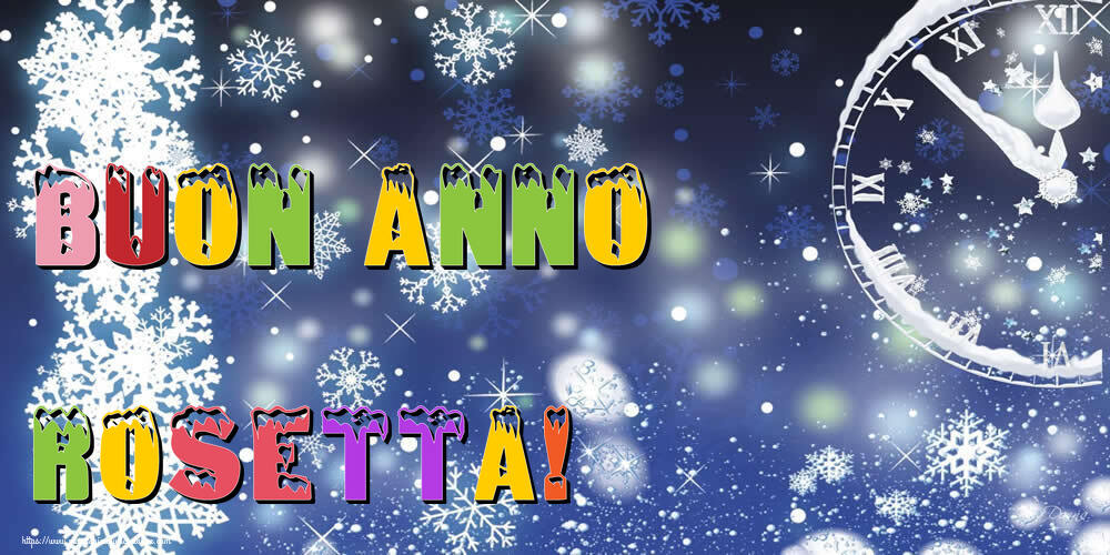 Cartoline di Buon Anno - Buon Anno Rosetta!