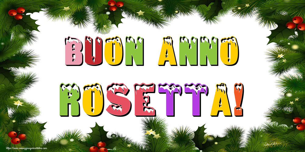 Cartoline di Buon Anno - Albero Di Natale & Palle Di Natale | Buon Anno Rosetta!